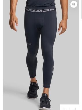 BASE Size L Black Athletic Performance Compression Tights
